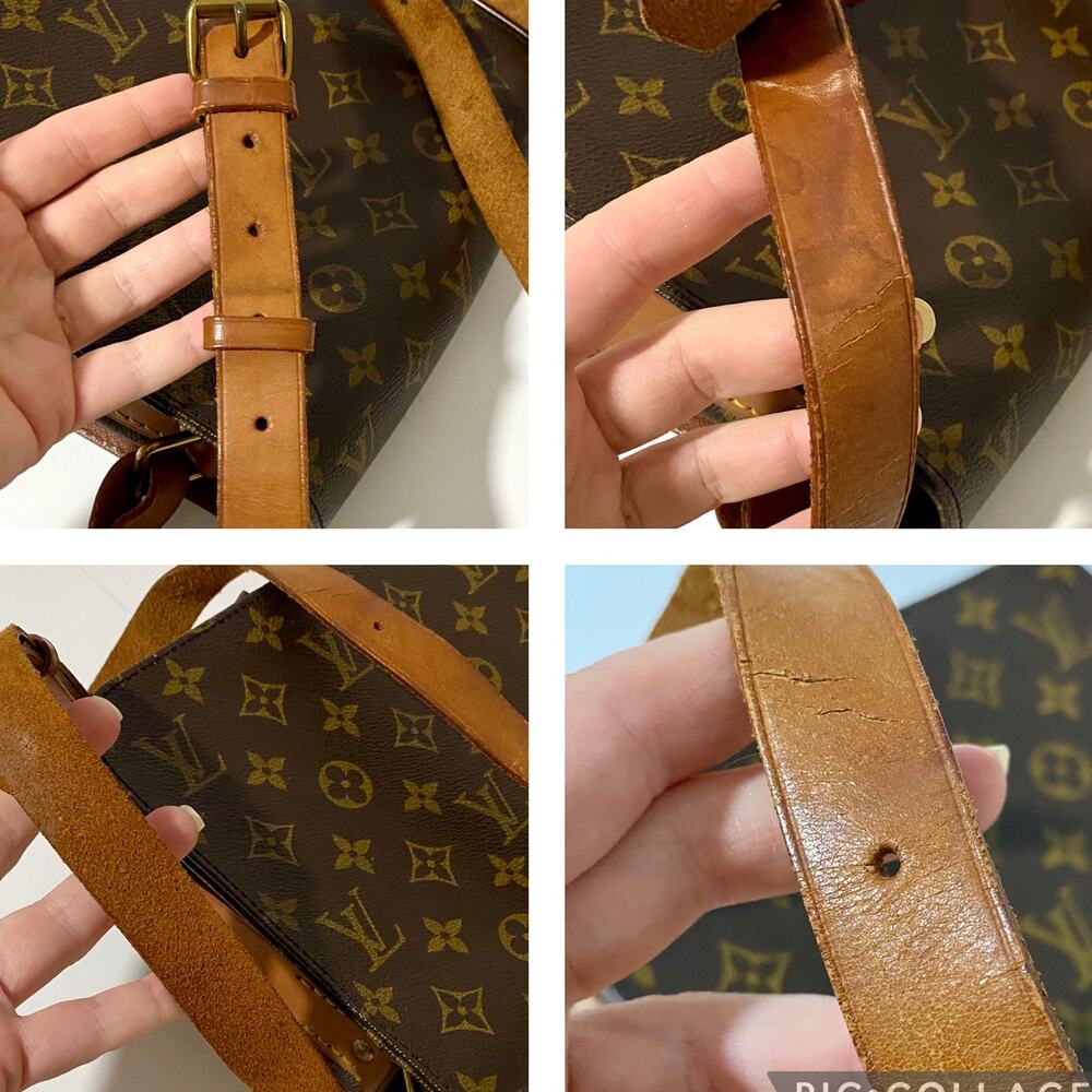 Louis Vuitton Cartouchiere MM Crossbody Bag Monogram Canvas Vintage Purse - Picture 11 of 16